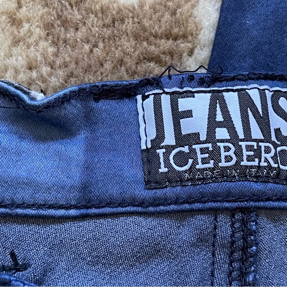 Iceberg Jeans Vintage Dark Blue Ombré Stripe Print Size 27 - Picture 7 of 15